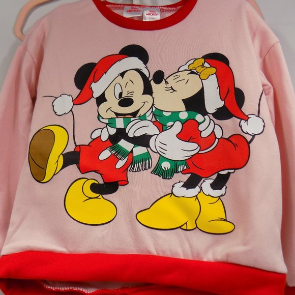 Disney Junior Mickey & Minnie Mouse Christmas Pajama Set Multiple Sizes NWT - Picture 2 of 7